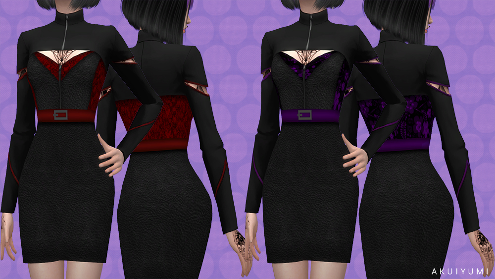 Vampire Dress short – Sims Crazy Creations