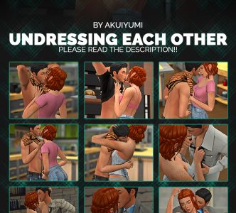 Undressing each other poses