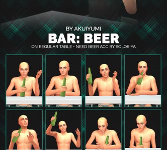 Bar: beer poses