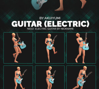 Guitar (electric) poses