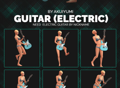 Guitar (electric) poses